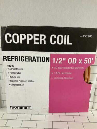 1/2 inch x 50 ft. Soft Copper Tubing - Refrigeration Tubing (6922790764727)